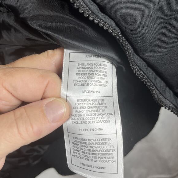 Canada WeatherGear Mens Black Bomber Jacket Hooded Parka Coat Size XL - Picture 12 of 15